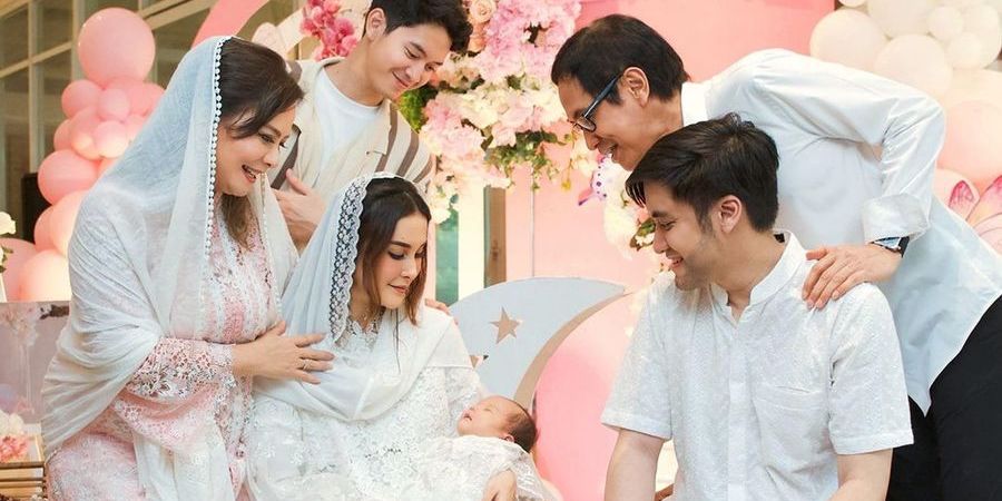 Potret Aqiqah Kimova Dasha Aprilio Putri Cantik Kevin Aprilio & Vicy Melanie, Dekorasi Bernuansa Pink Gemas Banget