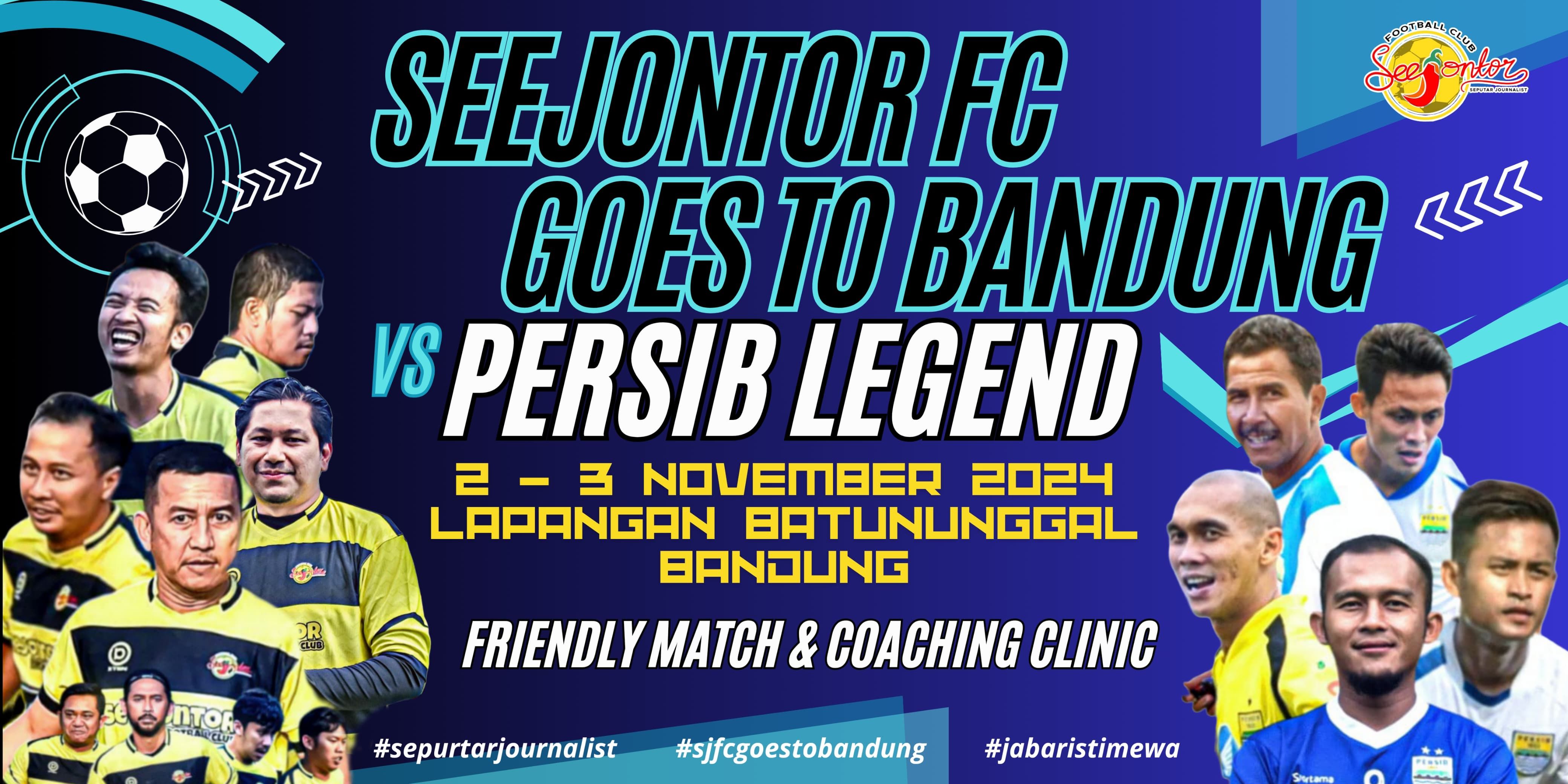 Komunitas Sepakbola Jurnalis Seejontor FC Akan Jalani Laga Persahabatan Lawan Persib Legend di Bandung