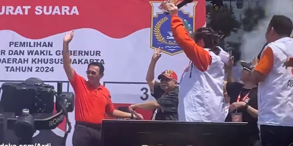 VIDEO: Ahok dan Foke Jadi Kejutan Kampanye Akbar 'Nyoblos' Bareng Pramono-Rano