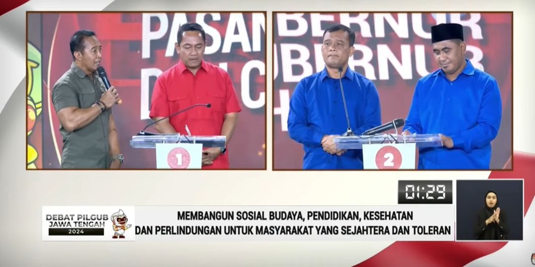 Quick Count LSI Denny JA Pilkada Jateng 74 Persen Suara: Andika-Hendi 41,18%, Ahmad Luthi-Taj Yasin 58,82%