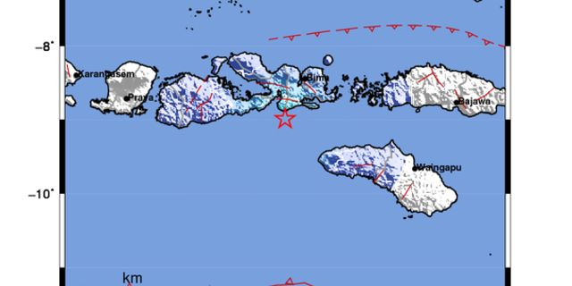 Gempa Guncang Bali, Pusat Guncangan Berjarak 70 Km dari Kuta Selatan