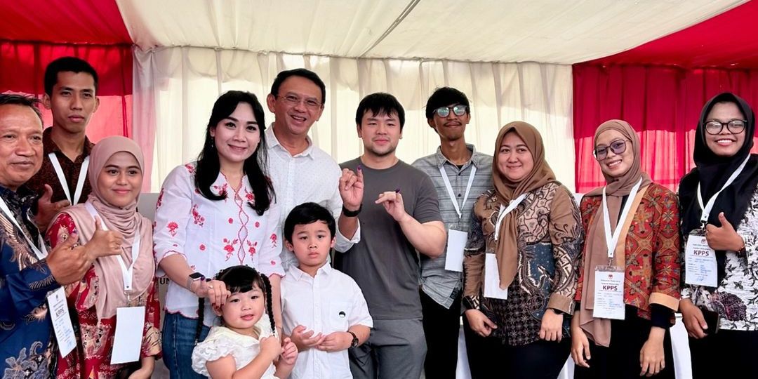 Momen Ahok & Keluarga Nyoblos saat Pilkada Serentak, Publik Justru Soroti Kedua Anaknya yang Makin Besar