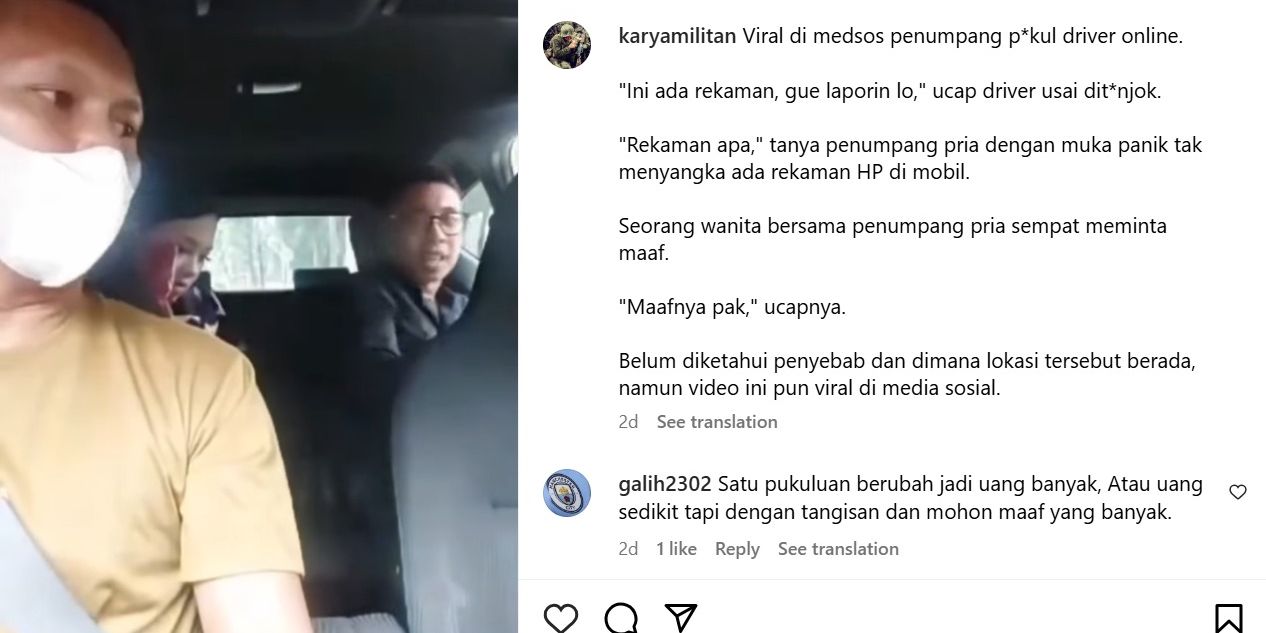 Fakta Baru Viral Polisi Arogan Tonjok Sopir Taksi Online: Cuti ke Jakarta buat Nikah