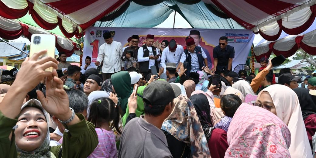 Kampanye di Inhil, Cagub Riau Abdul Wahid Kritisi Kondisi Jalan Berlubang dan Tidak Beraturan