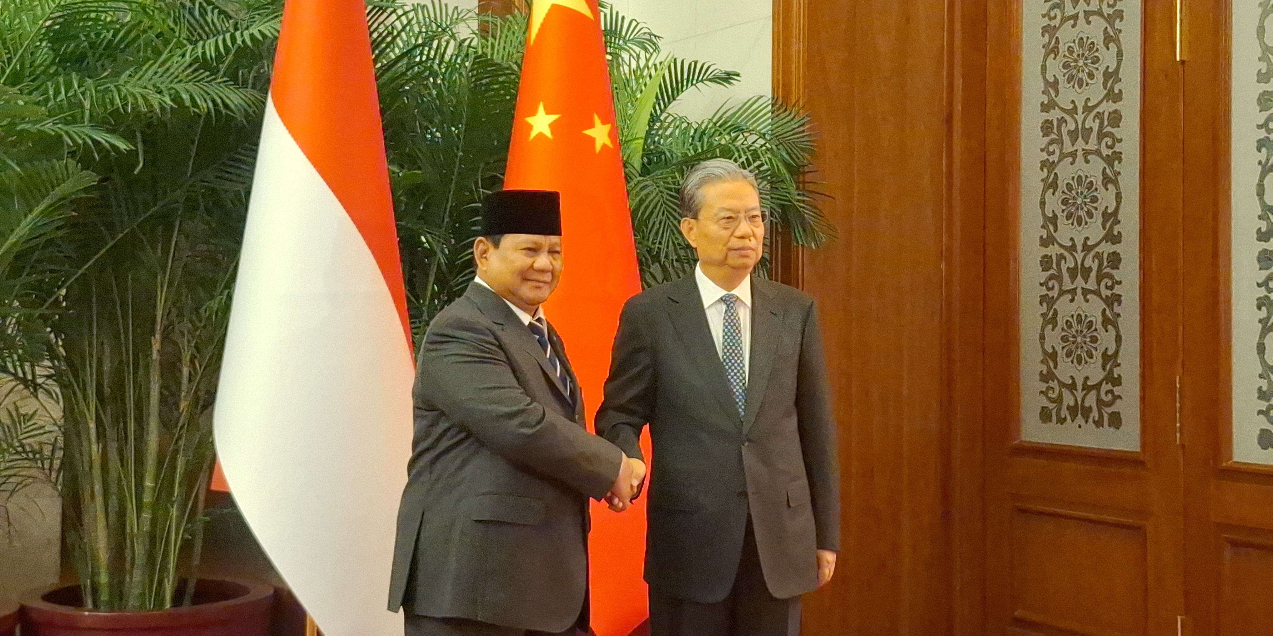 Prabowo Temui Pimpinan Kongres Rakyat China di Beijing: Ini Kehormatan Bagi Saya