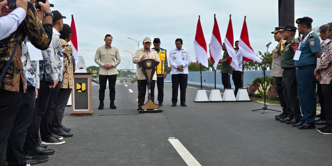 VIDEO: Bergetar Prabowo Resmikan Fly Over Madukoro 