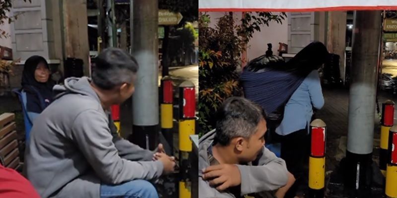 Potret Haru Seorang Ibu Pulang Sendiri Tengah Malam Usai Jualan di Pinggir Jalan, Tak Dijemput Sang Anak karena Dilarang Istri