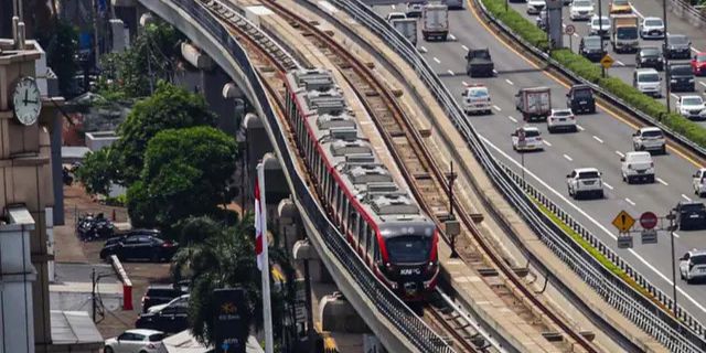 Pembangunan LRT Jakarta Fase 1B Velodrome-Manggarai Capai 39,83 Persen