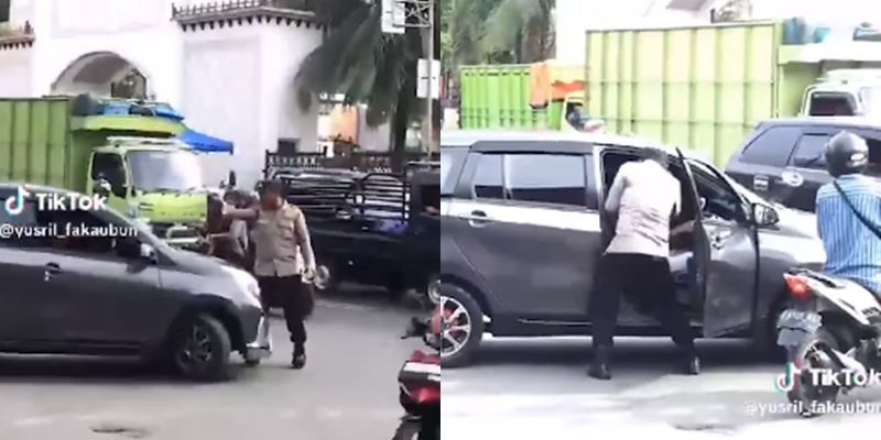 Rekaman Video Polisi di Ambon Banting Pemobil di Tengah Jalan, Cuma karena Diprotes Naik Pitam