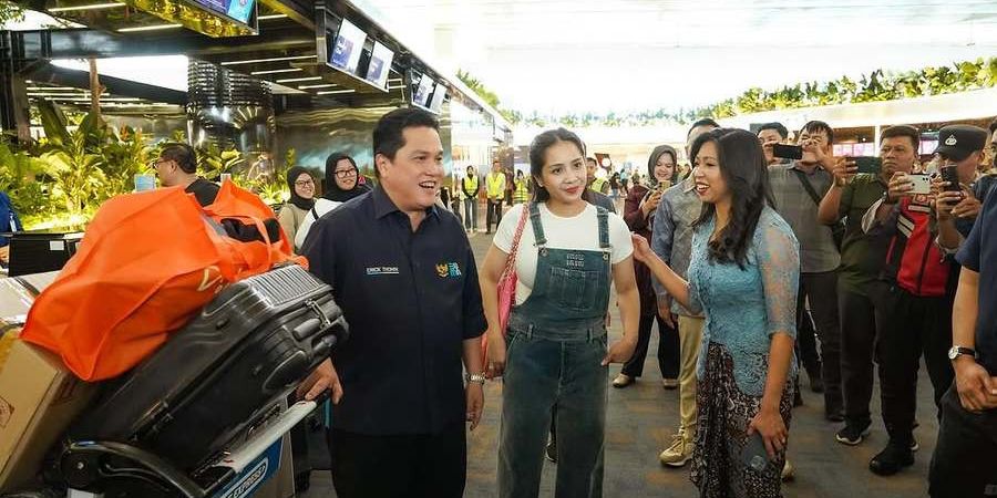 Potret Nagita Slavina Dampingi Raffi Ahmad saat Bersama Menteri BUMN, Penampilan Bak ABG Langsung Jadi Sorotan