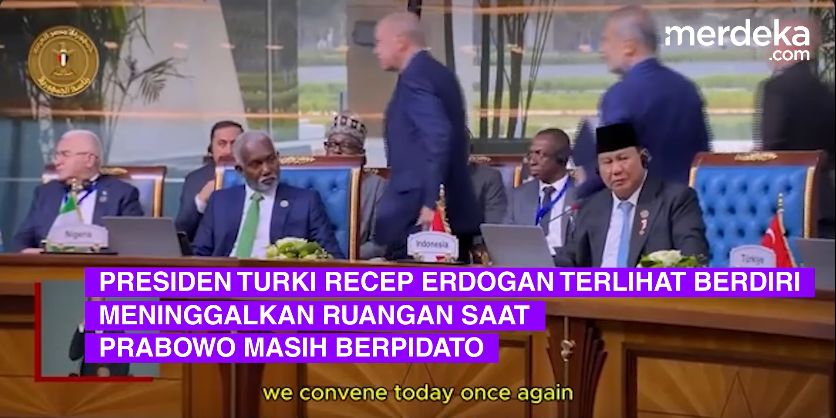 VIDEO: Viral Presiden Turki Erdogan 'Walk Out' saat Prabowo Bicara Palestina, Ini Kata Kemlu