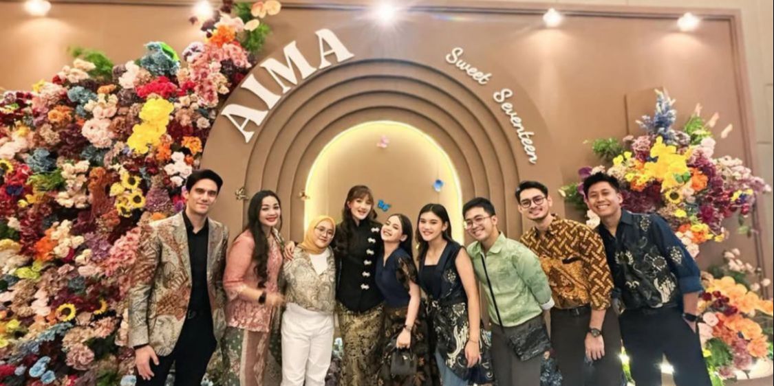 Gaya Elegan Putri Isnari saat Hadiri Pesta Ulang Tahun Aima Sang Adik, Tampil Cantik dan Anggun dengan Gaun Batik