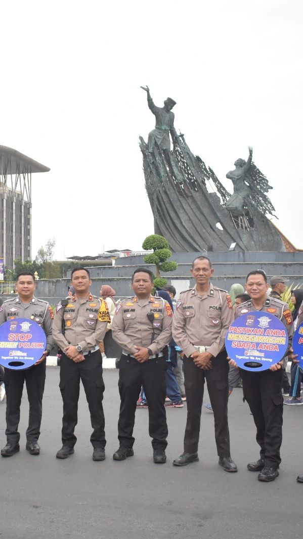 Car Free Day, Polresta Pekanbaru Ajak Masyarakat Ciptakan Pemilu Damai