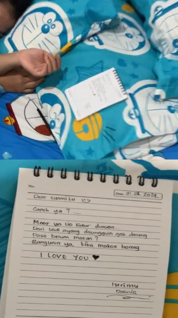 Viral Momen Istri Tertidur saat Suaminya Pulang Kerja, Penampakan Secarik Surat Permintaan Maaf Ini Curi Perhatian