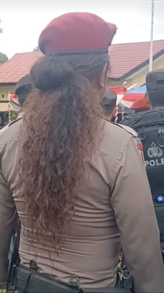 Viral Penampakan Polisi Gondrong saat Apel Pagi, Begini Potretnya Sekarang