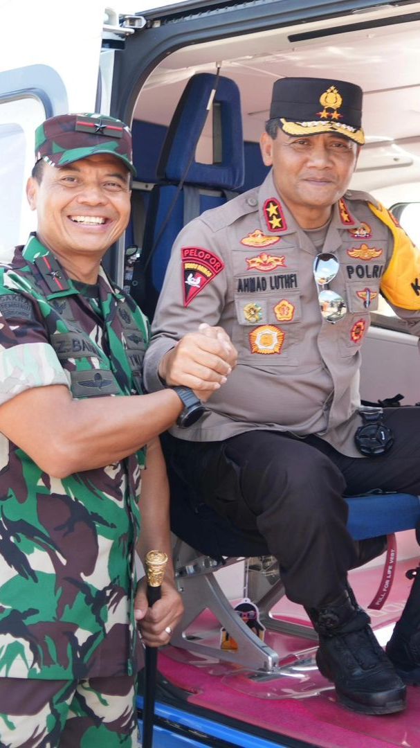 Dua Jenderal Kakak-Adik TNI dan Polri, Gagah Salam Komando Siap Kawal Pemilu 2024