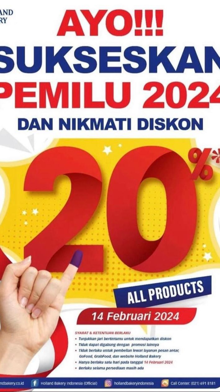 20 Promo Menggiurkan Pemilu 2024, Raih Diskon dengan Tunjukkan Tinta di Jarimu