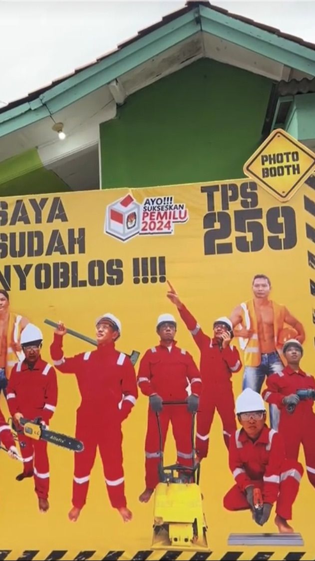 Viral TPS Usung Tema Proyek saat Gelar Pemilu 2024, Tuai Pujian Warganet