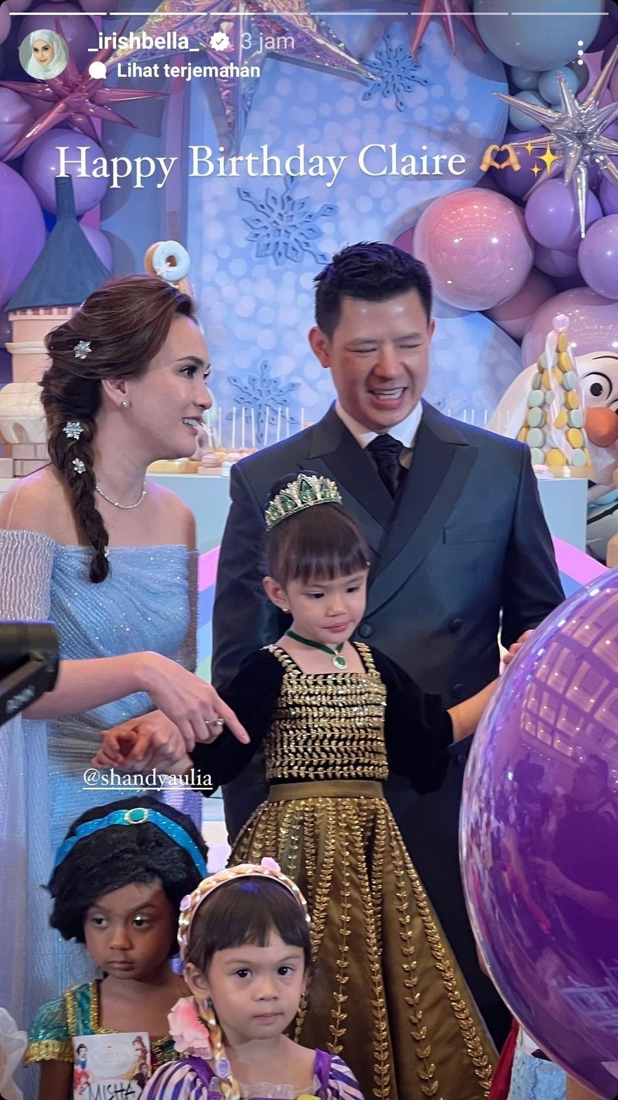 Potret Mewah Ultah Claire Anak Shandy Aulia, Meriah Banget dengan Tema Disney Princess & Dihadiri Banyak Teman Artis