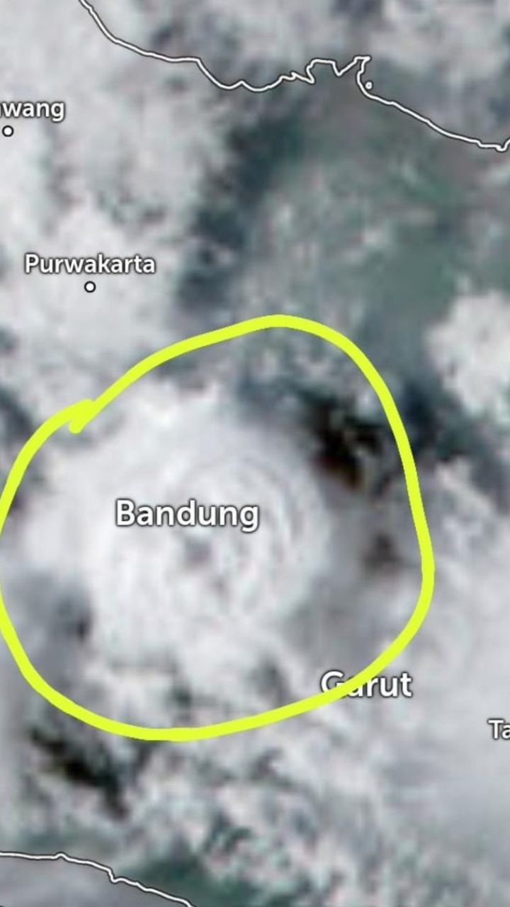 Ini Penampakan Mengerikan dari Satelit Pusaran Angin Puting Beliung Ekstrem di Rancaekek