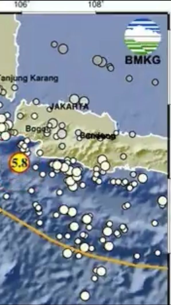 Update: Tak Hanya Depok, Getaran Gempa Bumi 5,7 Magnitudo di Banten Terasa hingga Bandung