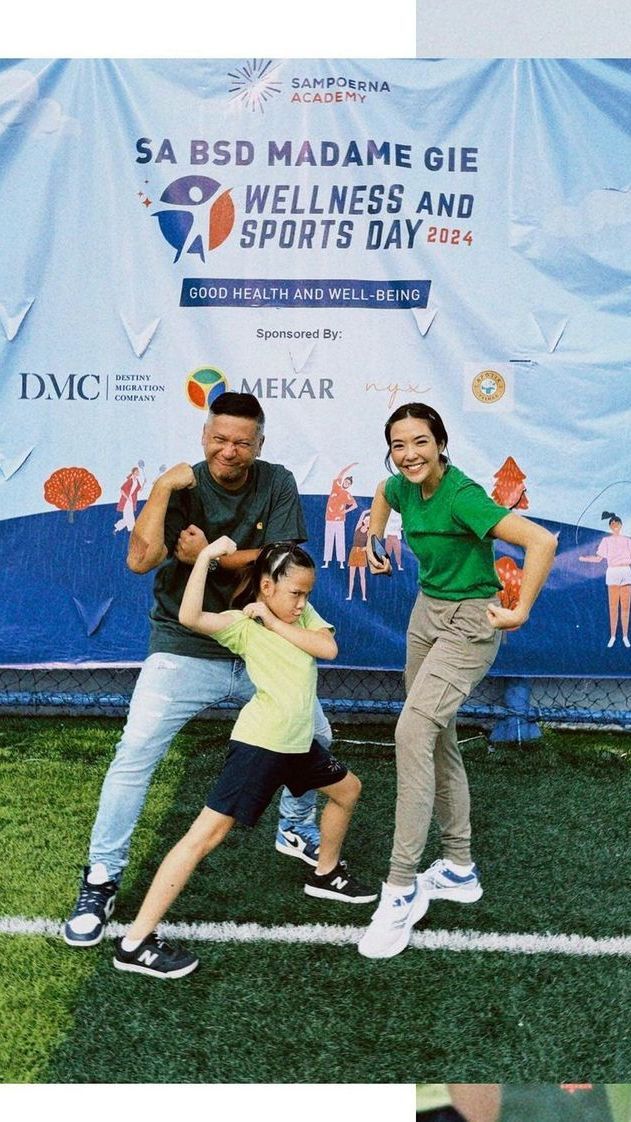 Ini 8 Potret Gading Marten dan Gisella Anastasia Kompak Dampingi Gempi di Sports Day