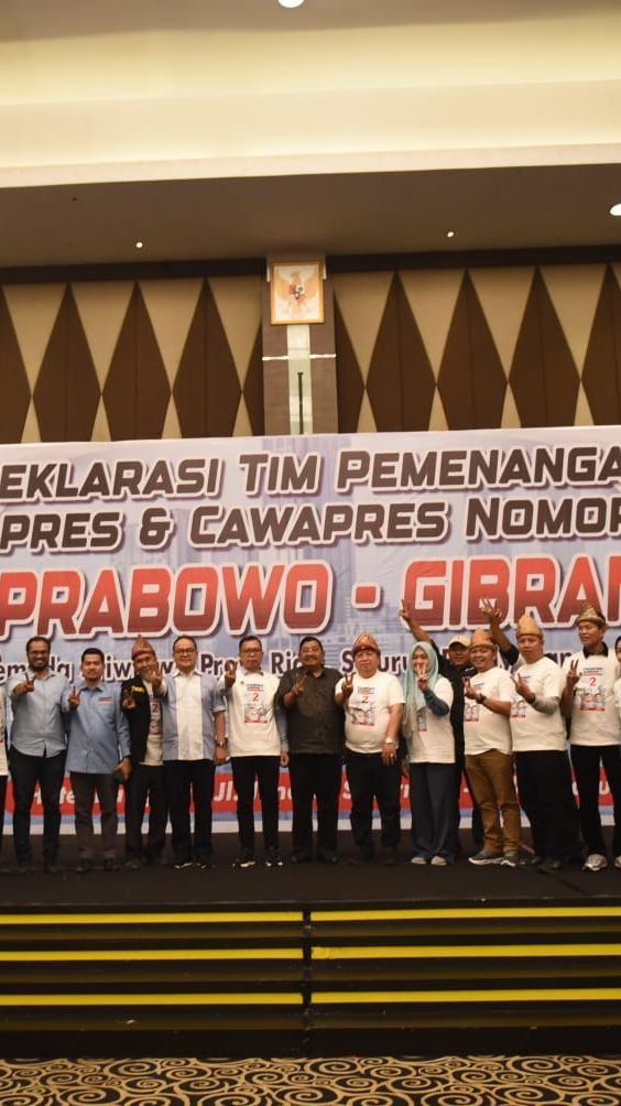 Paguyuban Asal Sumsel di Riau Deklarasi Dukungan, Yakin Prabowo-Gibran Menang Satu Putaran