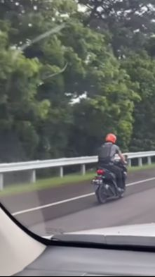 Aksi Bule Pede Masuk Jalan Tol Kendarai Motor Ramai Disorot Warganet 'Pasti Pakai Google Maps'