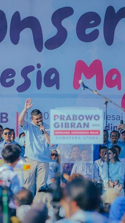 VIDEO: Kompak Anak & Menantu Jokowi Lengkap Ikut Kampanye Prabowo-Gibran di Sumut