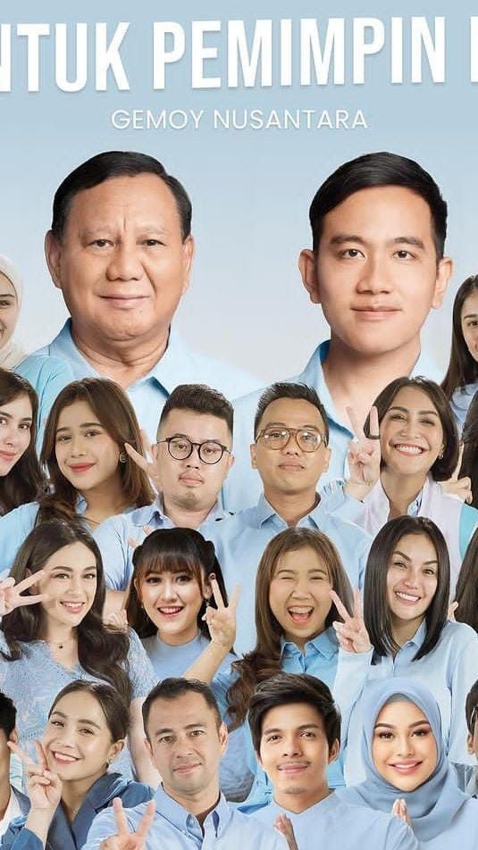 Deretan Artis Papan Atas Dukung Prabowo-Gibran di Pemilu 2024, Ada Raffi Ahmad Hingga Ria Ricis