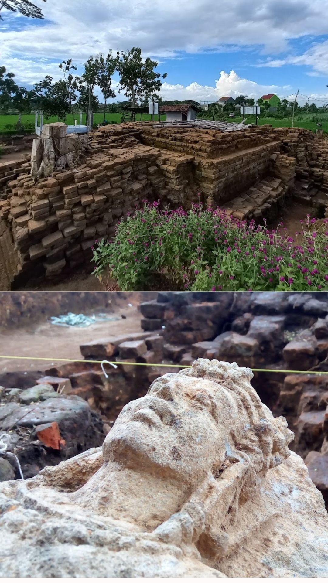 Lebih Tua dari Kerajaan Majapahit, Begini Potret Candi Pandegong di Tengah Sawah Jombang