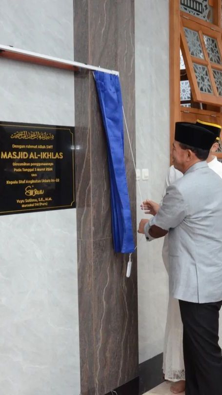 Setelah 40 Tahun Lebih, Keinginan Ayah Bangun Masjid Diwujudkan Anaknya Pensiunan Jenderal AU