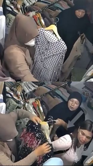 Viral Aksi Seorang Ibu Curi Uang Milik Pelanggan Toko saat Beli Baju, Terekam CCTV