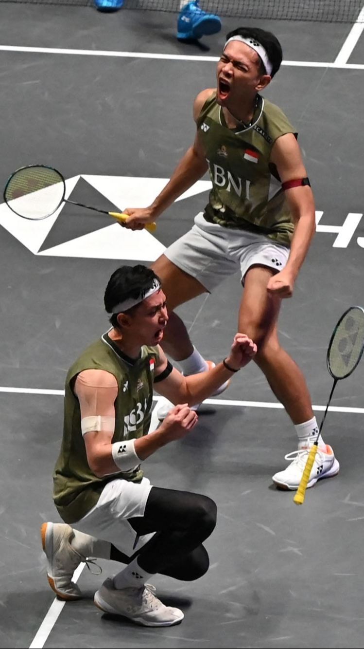 FOTO: Momen Pasangan Indonesia Fajar/Rian Raih Juara All England 2024 usai Menghajar Malaysia Dua Gim Langsung