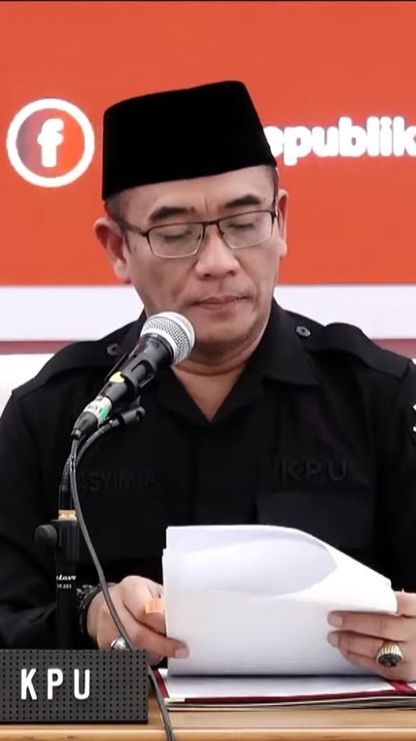 VIDEO: Suara Bergetar, Ketua KPU Tahan Tangis Bacakan Penetapan Hasil Pemilu 2024