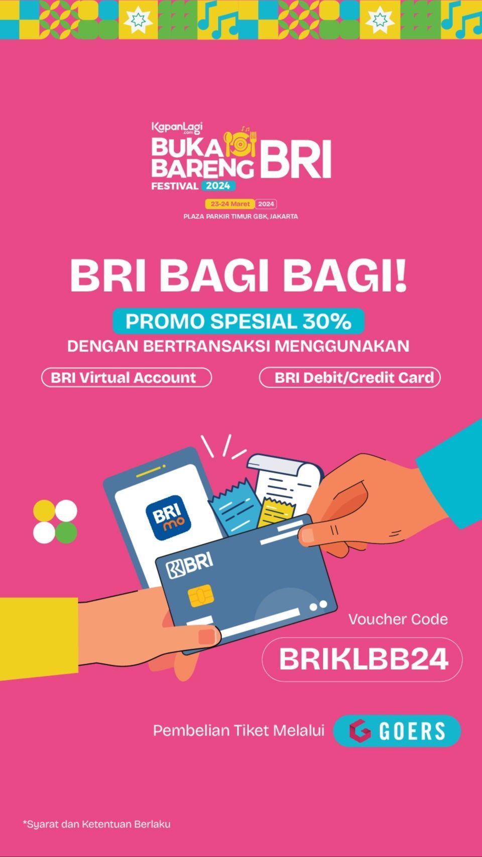 Promo Spesial dari BRI: Diskon 30% untuk KapanLagi Buka Bareng BRI Festival 2024