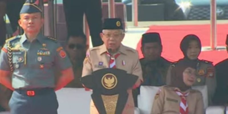 Hari Pramuka ke-63, Wapres Ma'ruf Ingatkan Pentingnya Cetak Generasi Unggul dan Tangguh