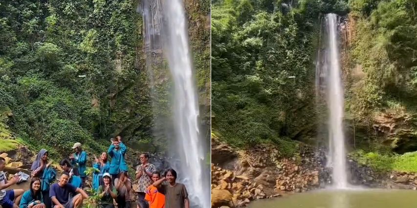 Keren Banget, Aksi Mahasiswa KKN di Sumut Berhasil Temukan Air Terjun yang Indah Ini Tuai Pujian