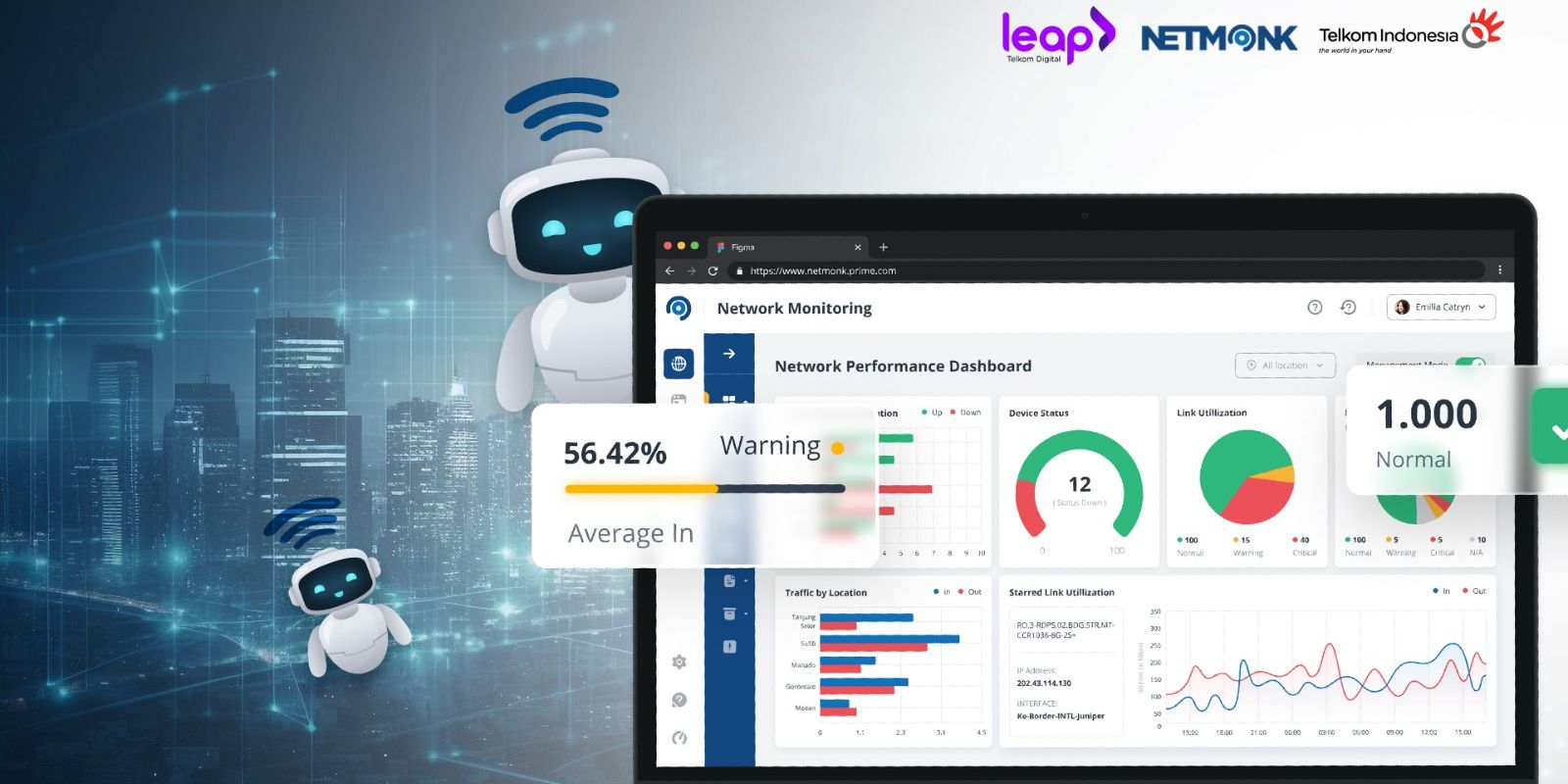 Telkom Sematkan AI pada Layanan Netmonk, Kini Monitoring Jaringan Semakin Canggih