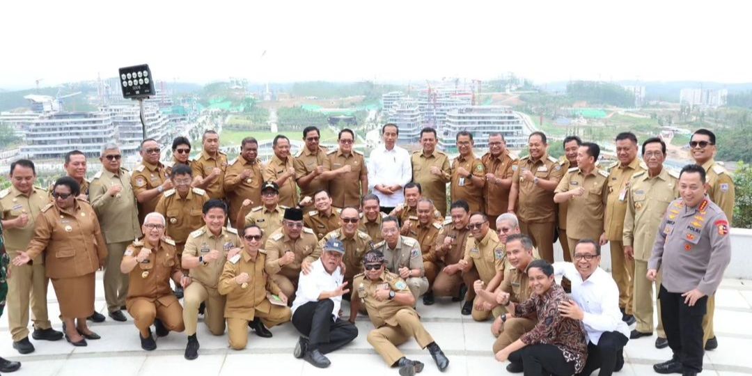 Kini jadi Kepala Daerah, Potret Gagah Rudy 'Gajah' Pose Bareng Kapolri dan Panglima TNI di IKN