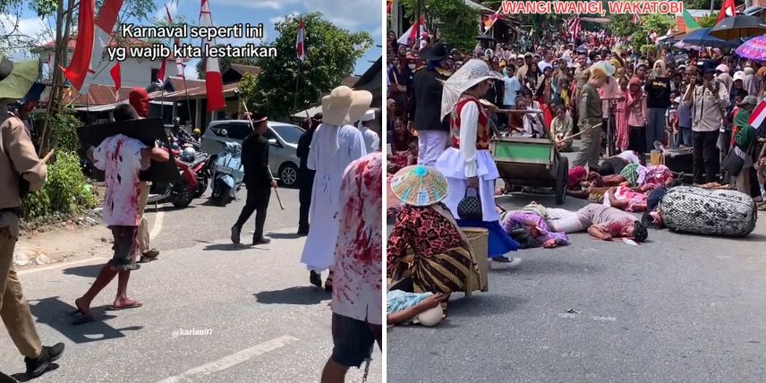 Penuh Keseruan, Momen Karnaval Juang 45 di Wakatobi Ini Curi Perhatian