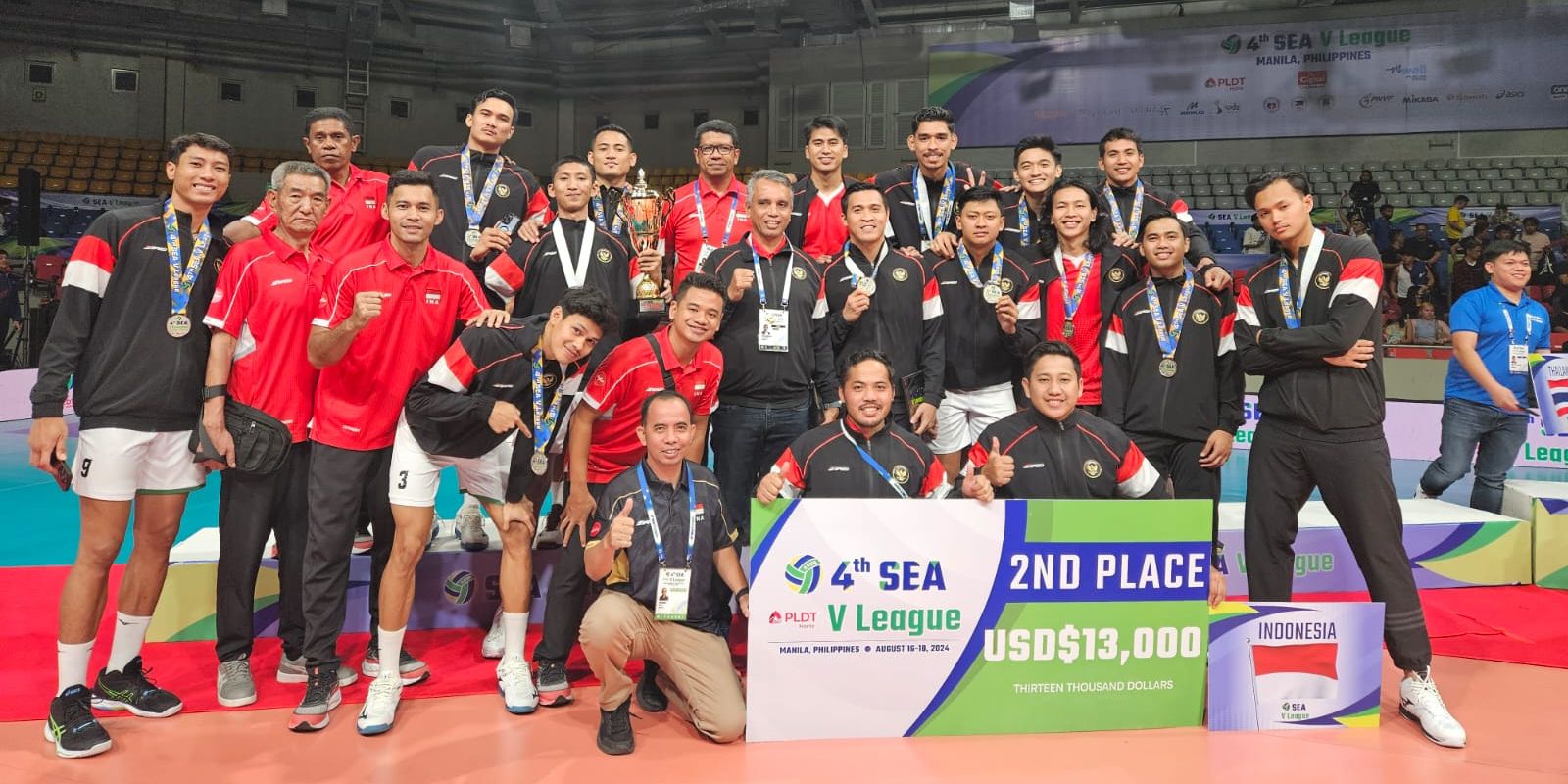 Timnas Voli Putra Indonesia Juara Runner-up 4th SEA V League 2024 Putaran Pertama