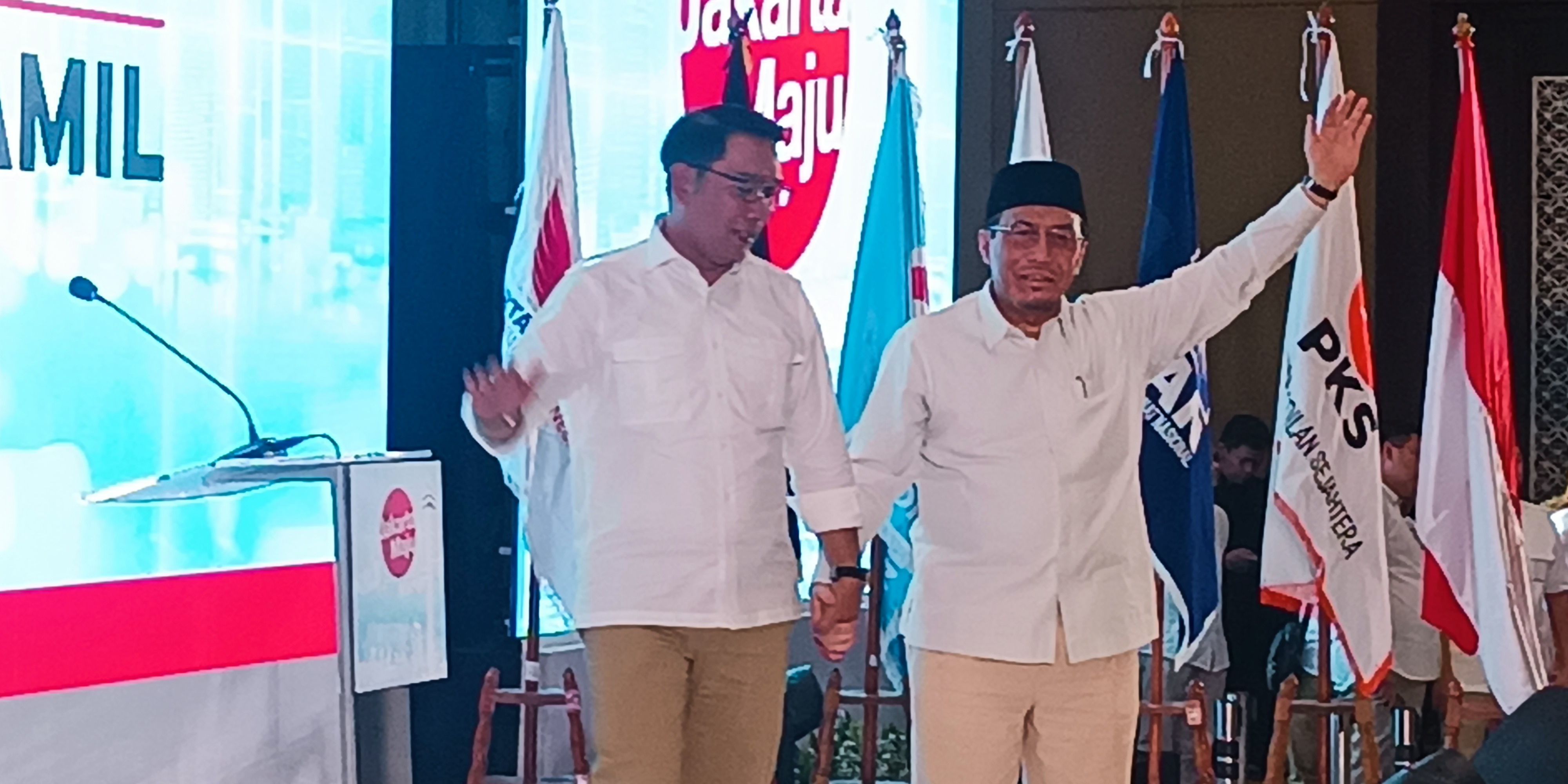 Momen Berbalas Pantun Ridwan Kamil-Suswono Usai Resmi Maju Pilkada Jakarta