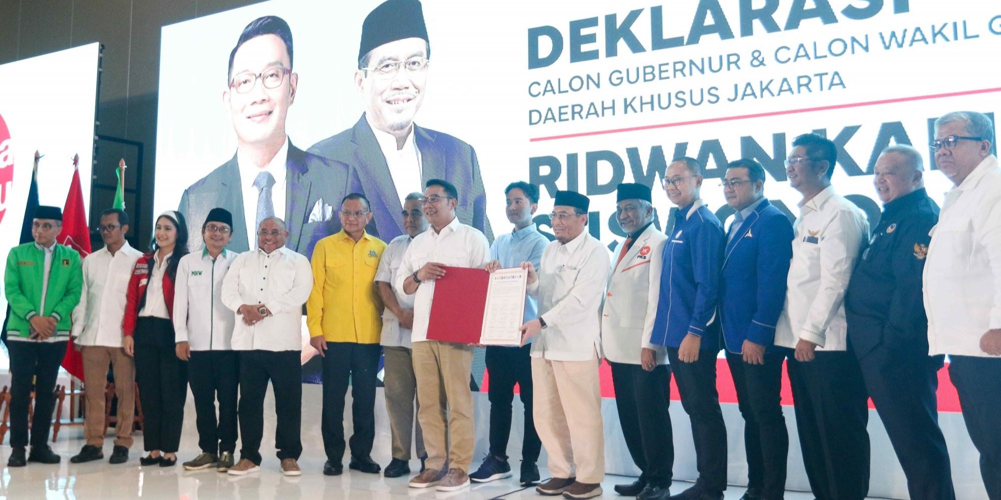 VIDEO: Total 12 Parpol Dukung Ridwan Kamil-Suswono di Pilkada Jakarta, Minus PDI Perjuangan