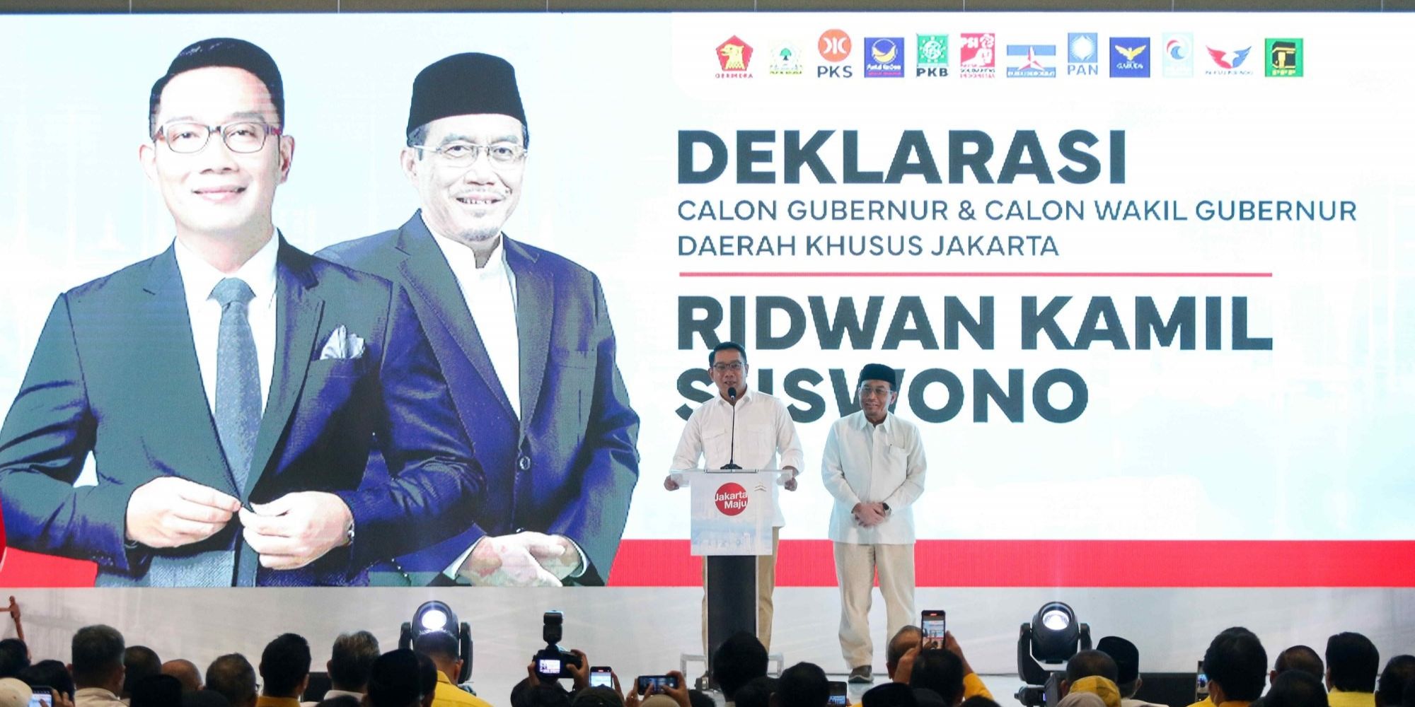 VIDEO: Ridwan Kamil Sebut Prabowo-Jokowi, Bahagia Ada Gibran Usai Didukung 12 Parpol