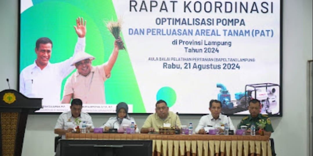 Tingkatkan Produksi Beras Nasional, Pertambahan Areal Tanam Dan Distribusi Pompa Air di Lampung Dipercepat