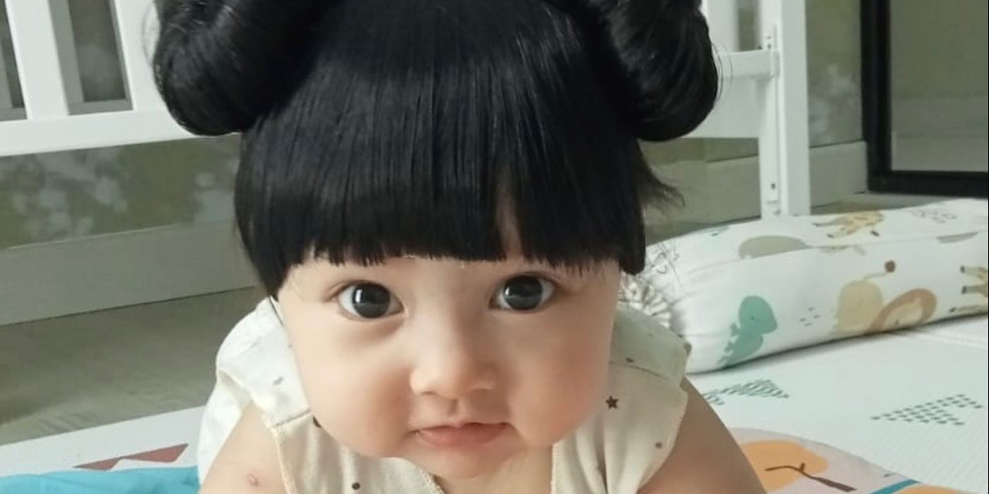 6 Potret Baby Launa Anak Sabrina Anggraini dan Belva Devara dengan Berbagai Gaya Rambut, Makin Cute!