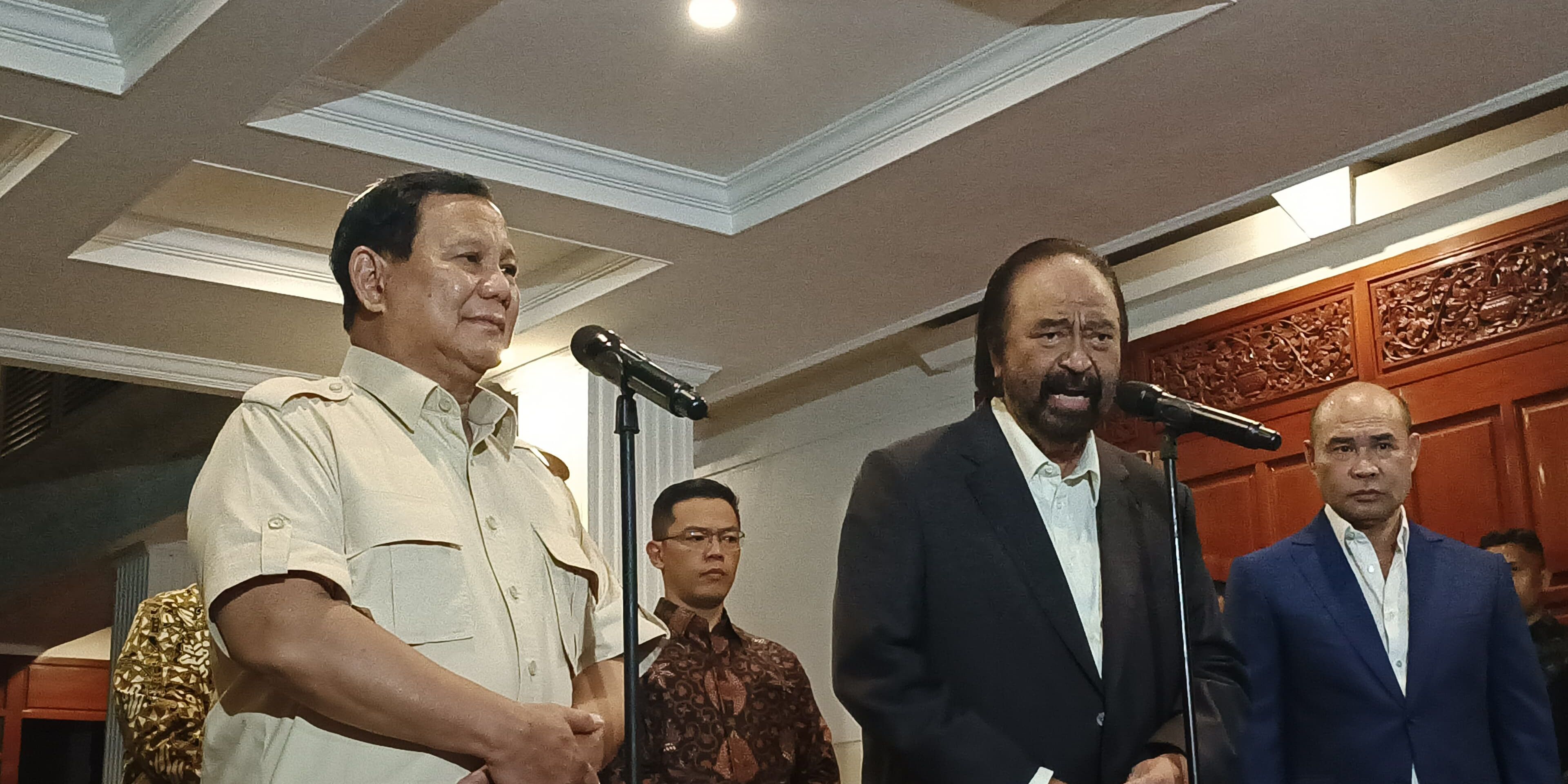 Surya Paloh Umumkan NasDem Bagian Pemerintahan Prabowo-Gibran: Insya Allah jadi Peringan Beban