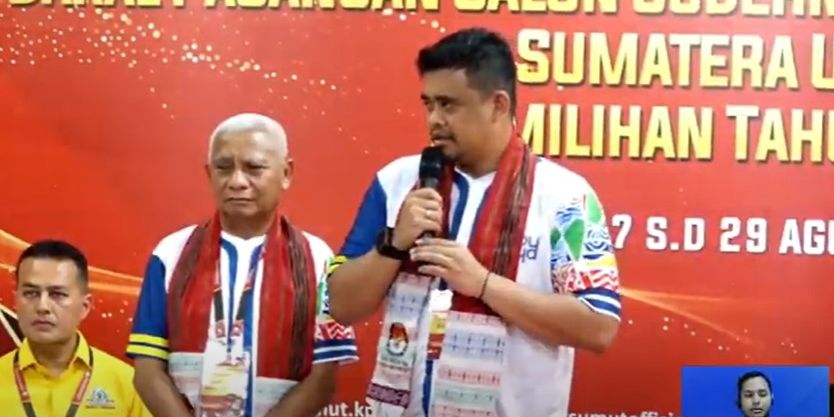 Pasangan Bobby Nasution - Surya Resmi Daftar Pilkada Sumut 2024