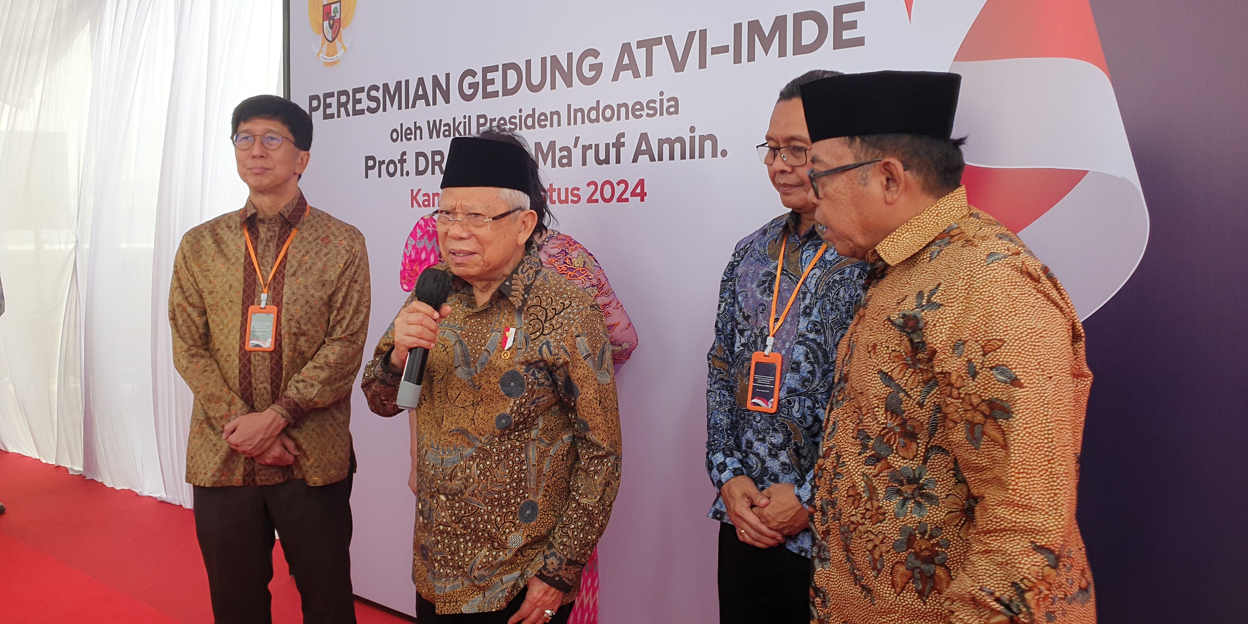 Resmikan Gedung Baru ATVI-IMDE, Wapres Maruf Amin: Kualitas Pendidikan Menjadi Kunci